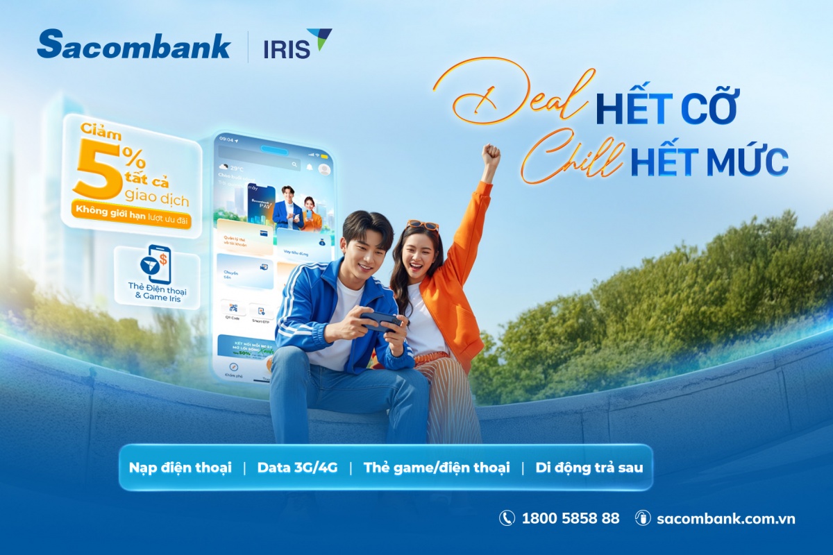 Nạp điện thoại, thẻ game hoàn ngay 5% cùng Sacombank Pay Nạp điện thoại, thẻ game hoàn ngay 5% cùng Sacombank Pay