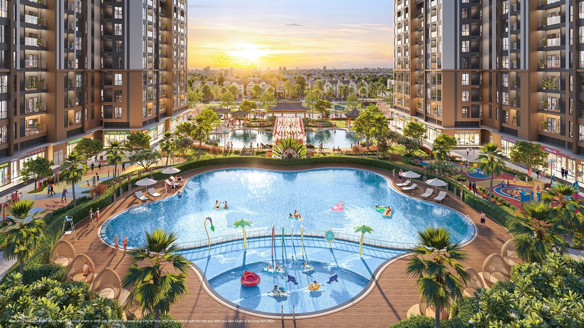 Bể bơi vô cực lấy cảm hứng từ các khu resort đảo Jeju - một lát cắt nghỉ dưỡng đắt giá tại K-Park Avenue.