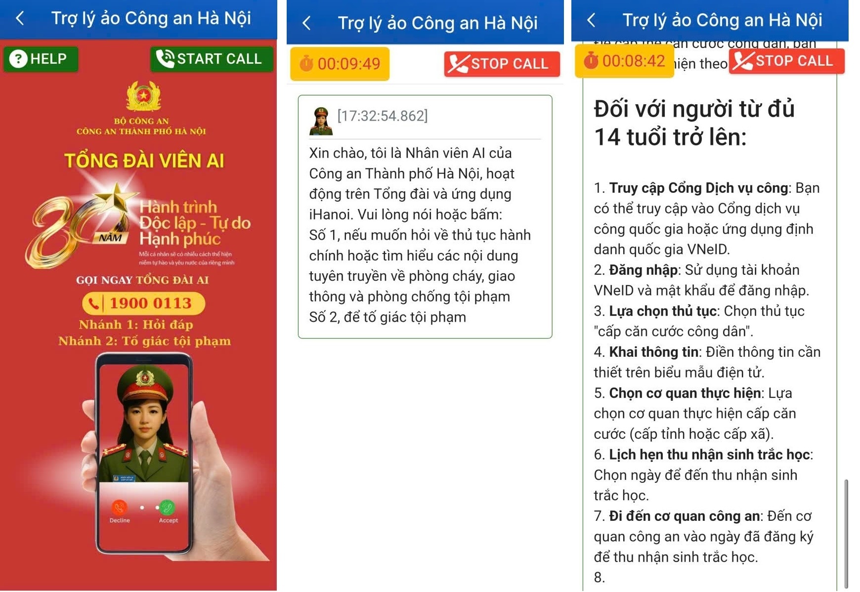 Công an Hà Nội ra mắt