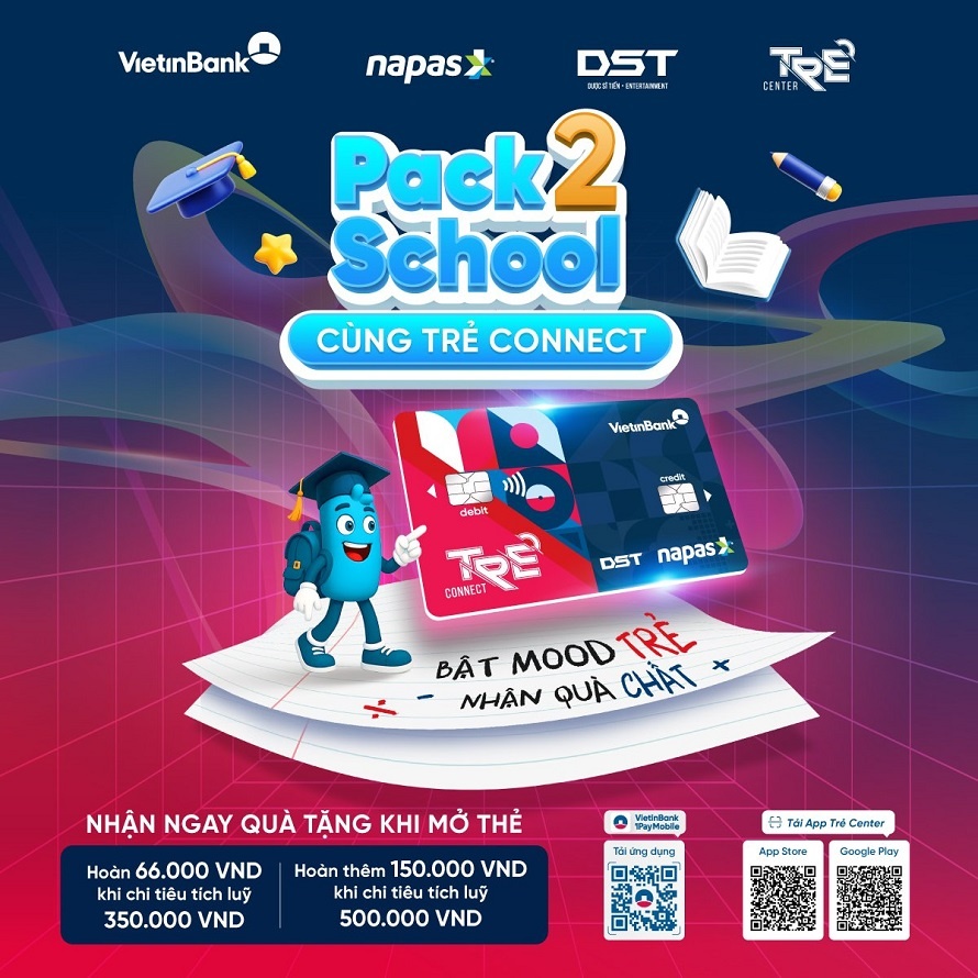 Mở thẻ Connect VietinBank nhận ngay khuyến mãi hấp dẫn từ NAPAS Mở thẻ Connect VietinBank nhận ngay khuyến mãi hấp dẫn từ NAPAS