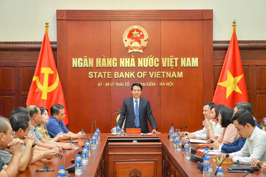 Phó Thống đốc Phạm Tiến Dũng phát biểu tại Lễ công bố quyết định