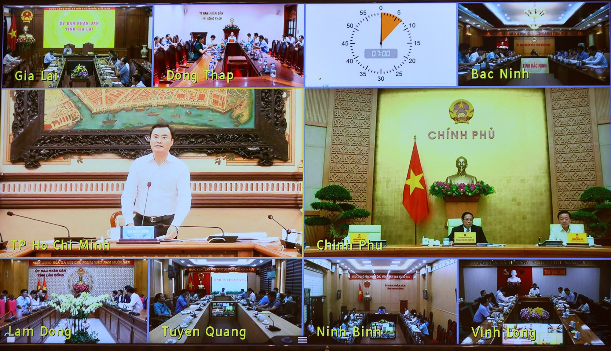 Các địa phương báo cáo tại phiên họp - Ảnh: VGP/Nhật Bắc