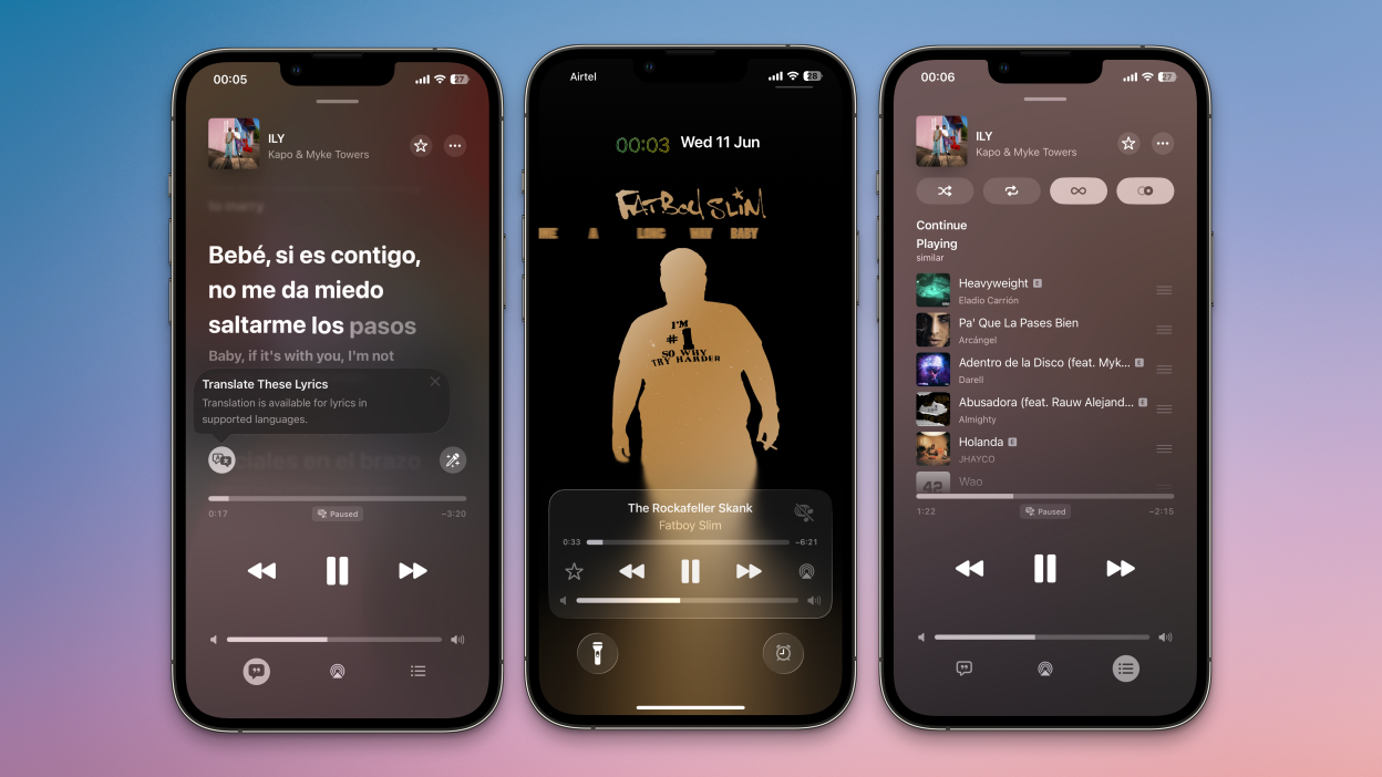Trên Apple Music, tính năng Crossfade cũ đã được thay thế bằng AutoMix, một tính năng mới giúp tự động tạo ra các đoạn chuyển tiếp liền mạch giữa các bài hát, mang lại cảm giác nghe nhạc liên tục như có một DJ đang chơi.