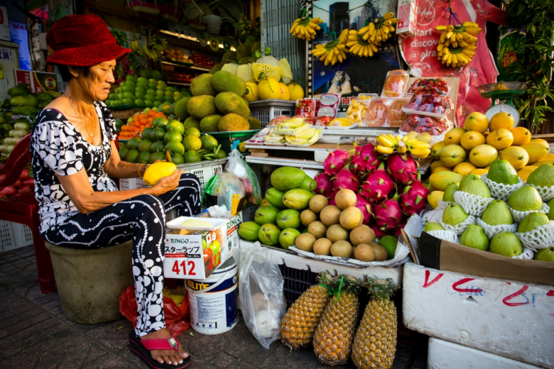 Bà Nguyễn Thị Lan - tiểu thương chợ Tân Định (TP.HCM) Bà Nguyễn Thị Lan - tiểu thương chợ Tân Định (TP.HCM)