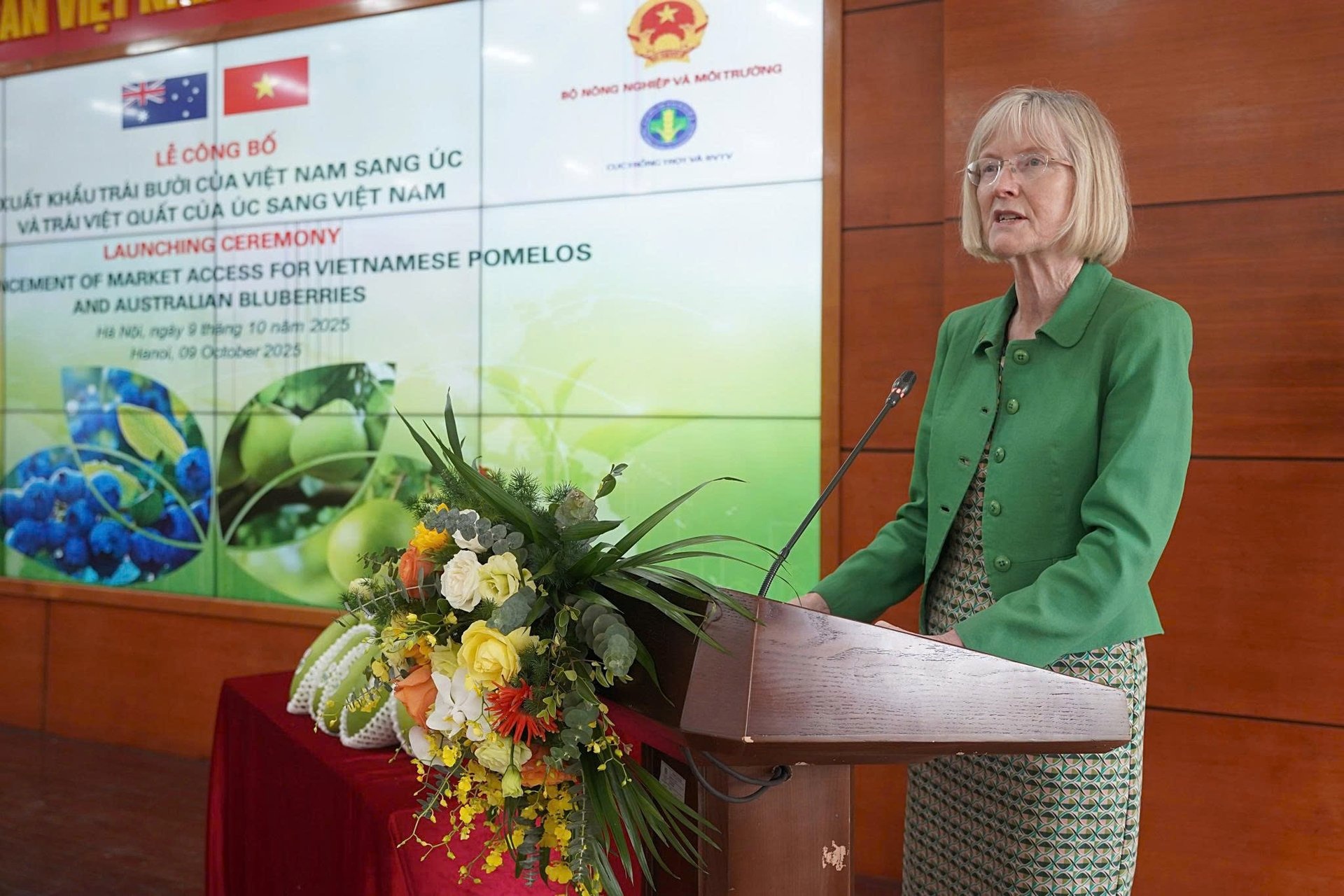 Đại sứ Úc tại Việt Nam Gillian Bird phát biểu tại buổi lễ Đại sứ Úc tại Việt Nam Gillian Bird phát biểu tại buổi lễ