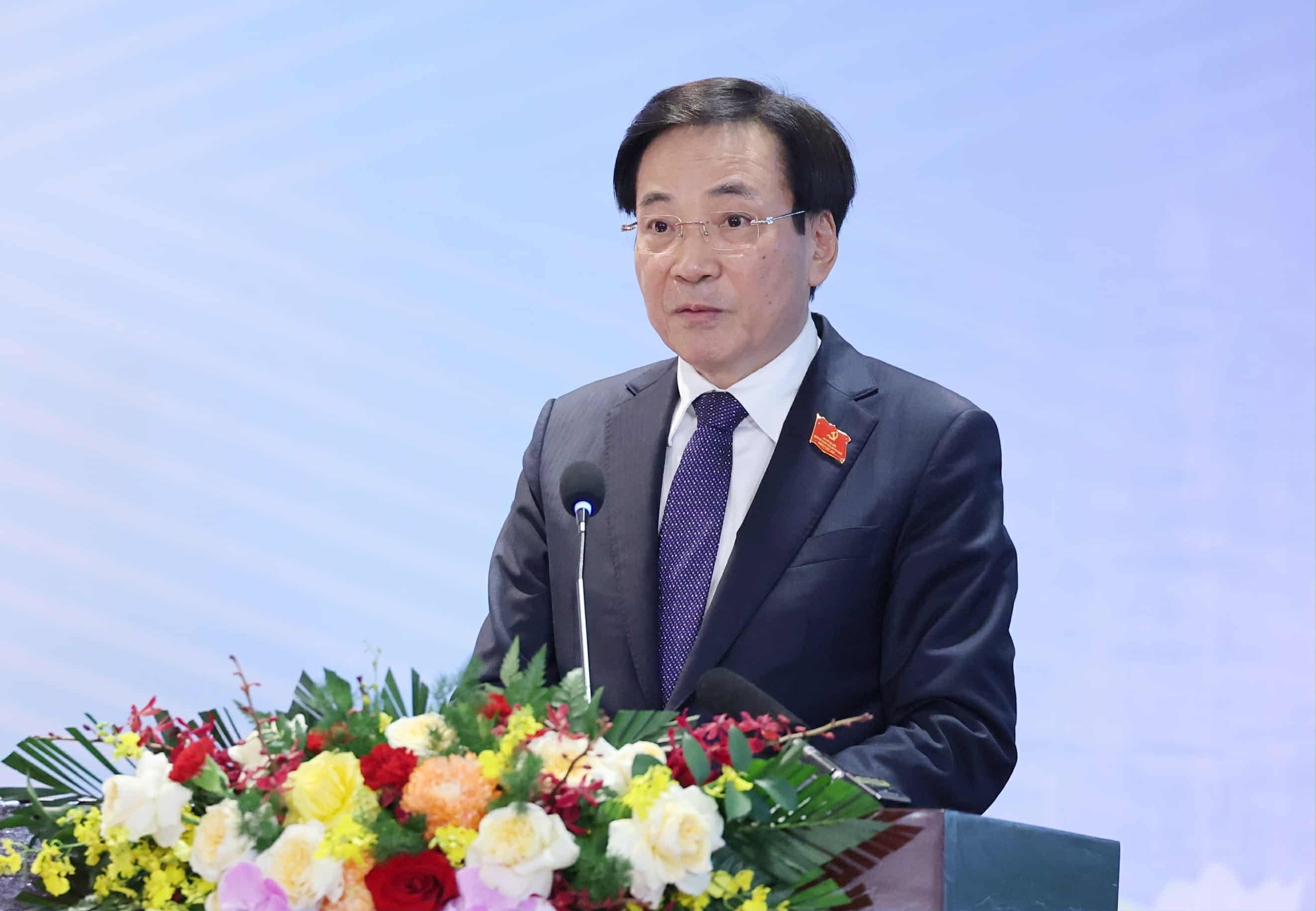 Bộ trưởng, Chủ nhiệm Văn phòng Chính phủ Trần Văn Sơn thông tin về kết quả Đại hội đại biểu Đảng bộ Chính phủ lần thứ I, nhiệm kỳ 2025-2030 - Ảnh: VGP