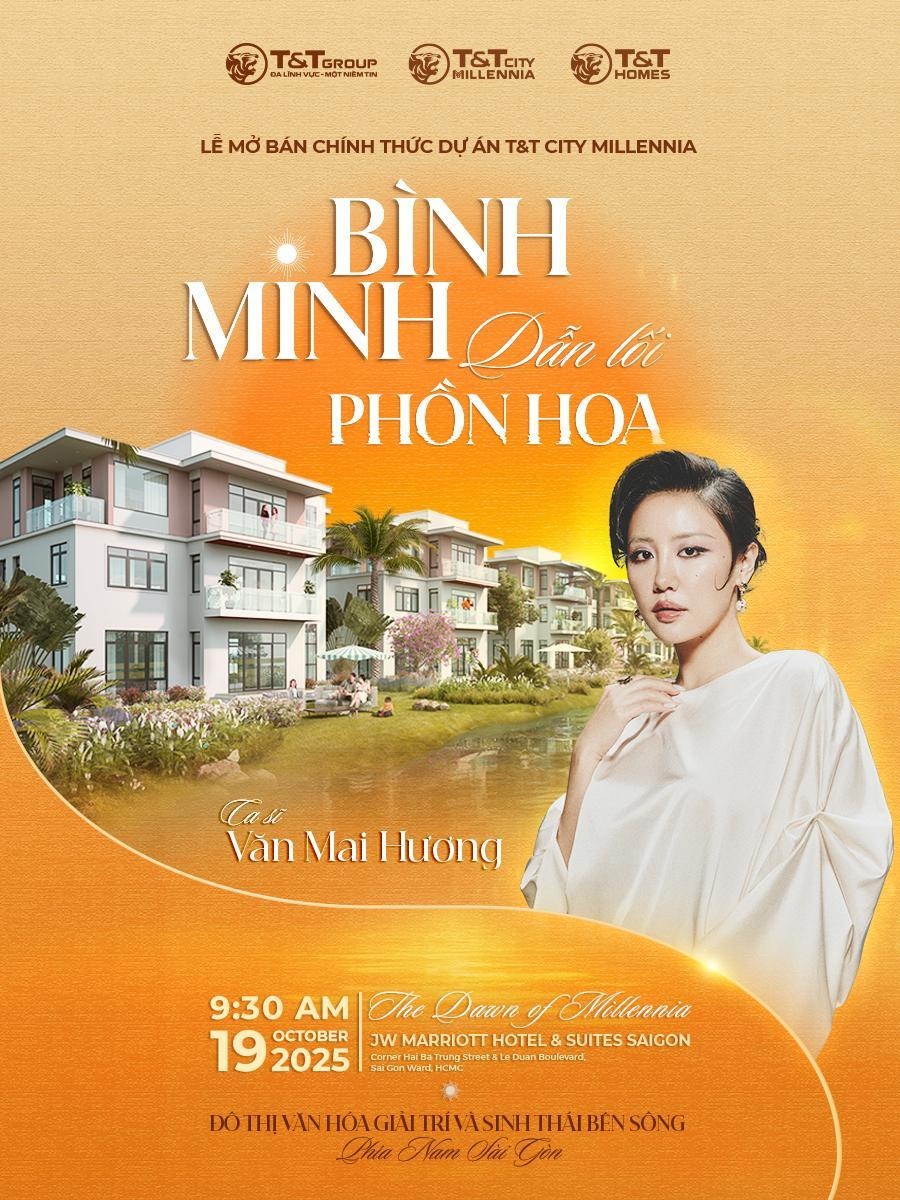 Sự kiện Lễ mở bán chính thức T&T City Millennia sẽ diễn ra sáng ngày 19/10 tại JW Marriott Hotel & Suites Saigon với nhiều ưu đãi hấp dẫn chỉ có trong ngày mở bán