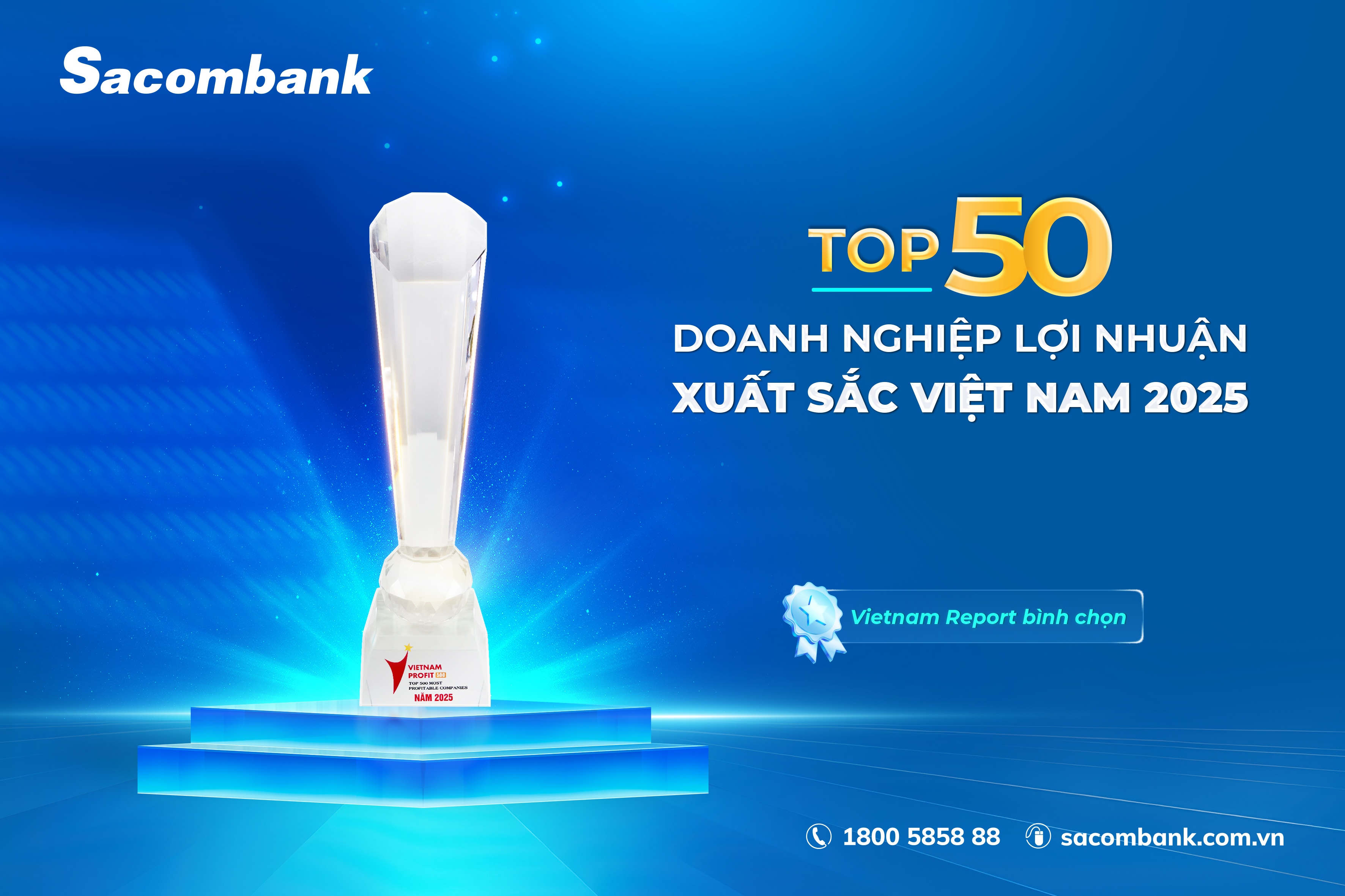 Sacombank thuộc top doanh nghiệp lợi nhuận xuất sắc nhất Việt Nam Sacombank thuộc top doanh nghiệp lợi nhuận xuất sắc nhất Việt Nam