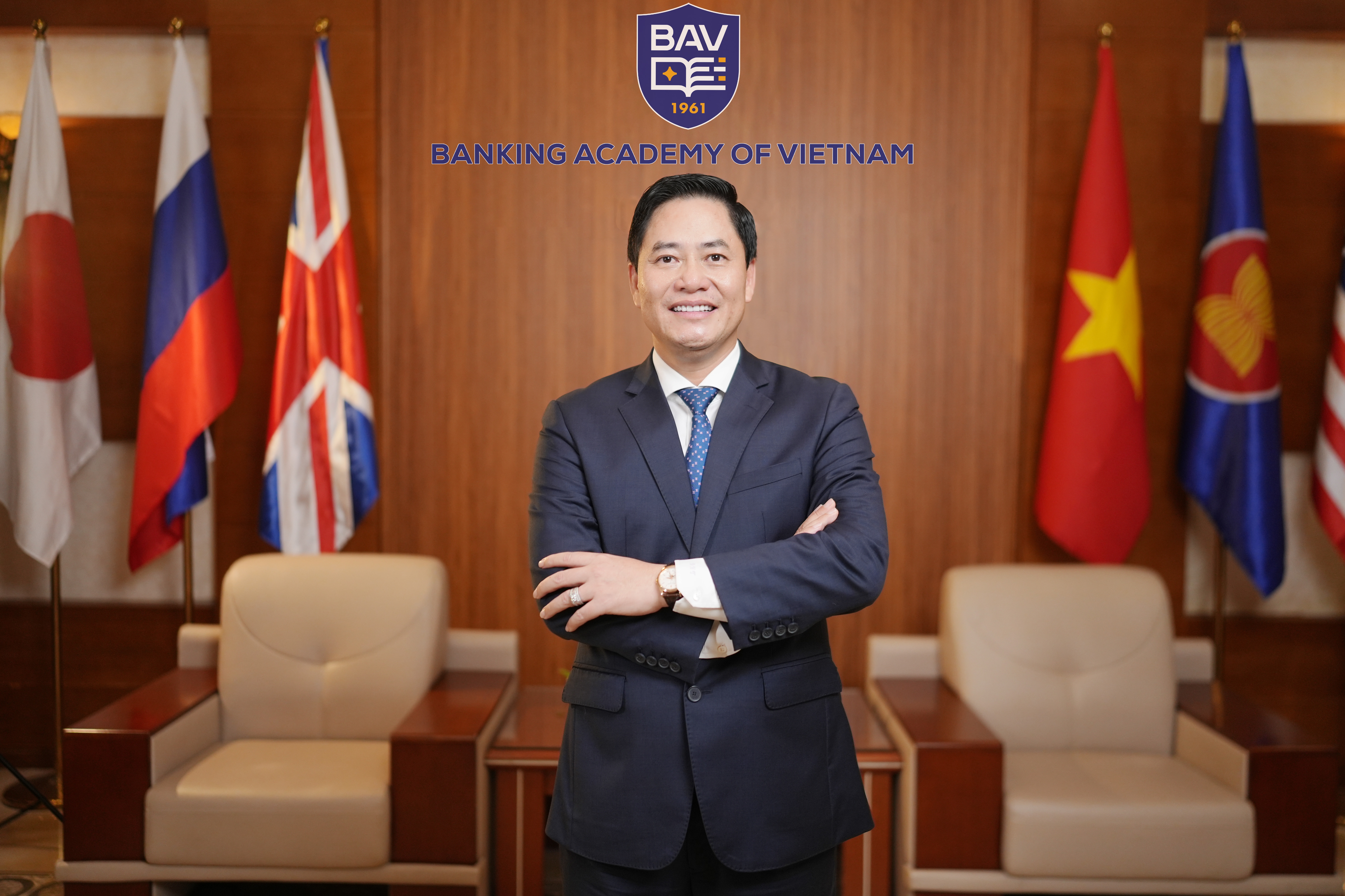 PGS.TS Bùi Hữu Toàn - Bí thư Đảng ủy, Chủ tịch Hội đồng Học viện Ngân hàng