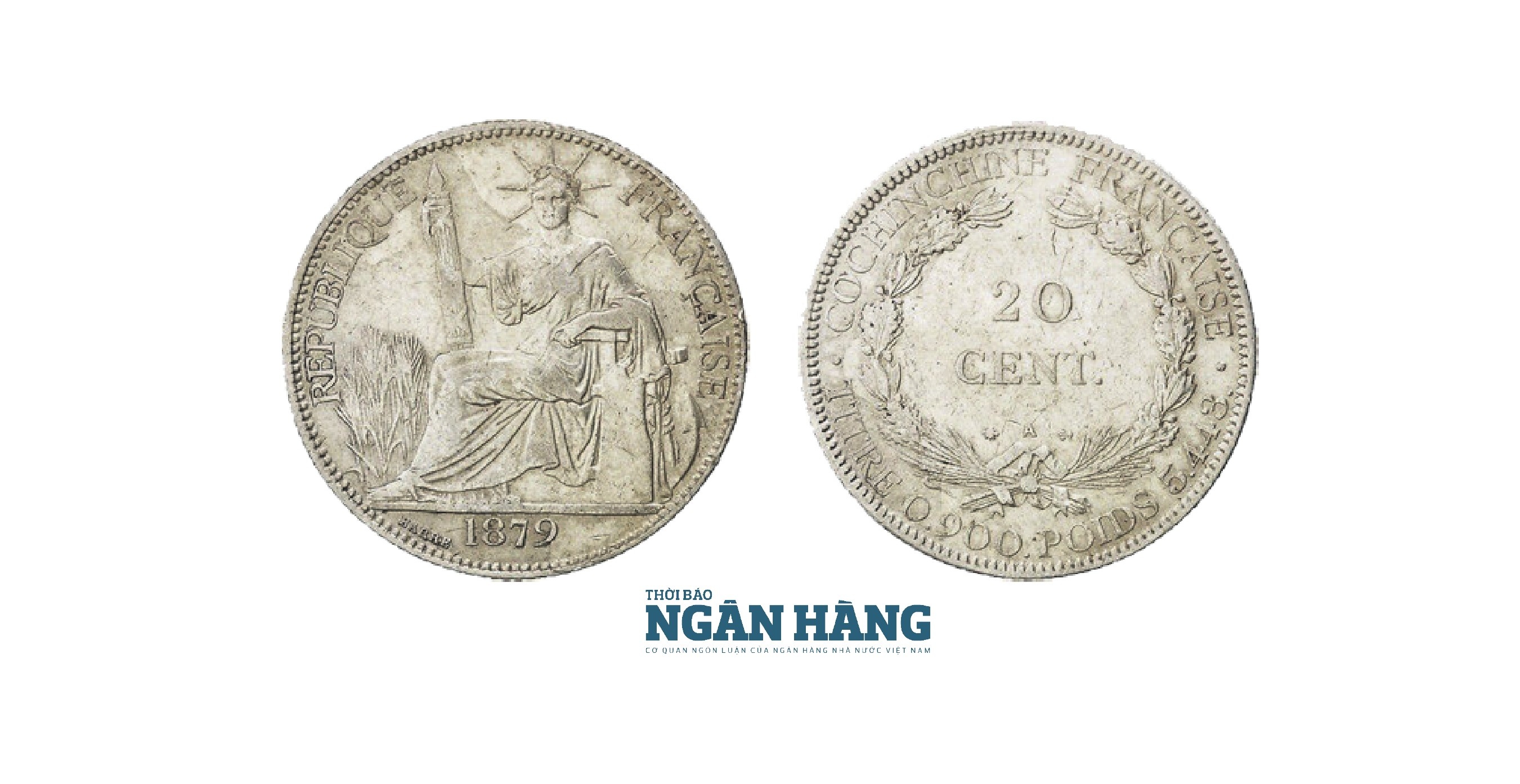 Tiền Nam Kỳ thuộc Pháp - Cochinchine (1875 – 1885) - Tiền Bằng Bạc Tiền Nam Kỳ thuộc Pháp - Cochinchine (1875 – 1885) - Tiền Bằng Bạc
