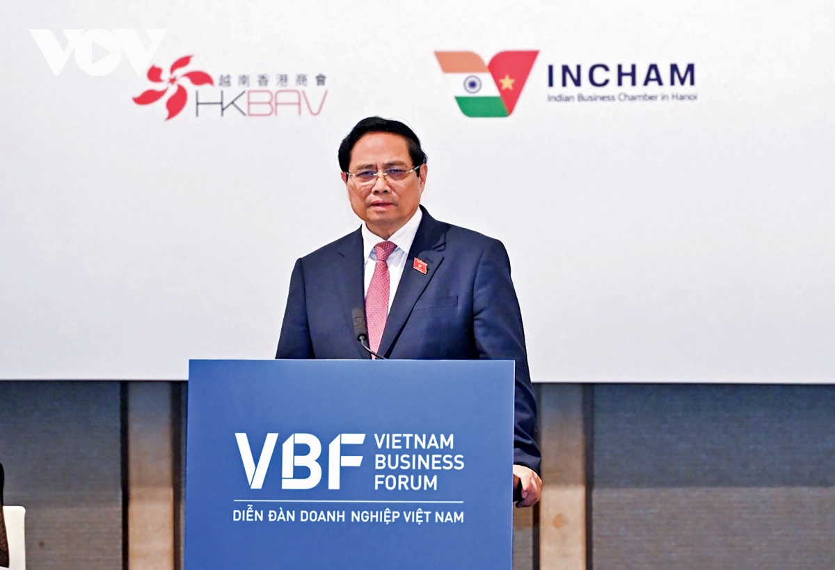 Thủ tướng Phạm Minh Chính phát biểu tại Diễn đàn Doanh nghiệp Việt Nam thường niên năm 2025 Thủ tướng Phạm Minh Chính phát biểu tại Diễn đàn Doanh nghiệp Việt Nam thường niên năm 2025