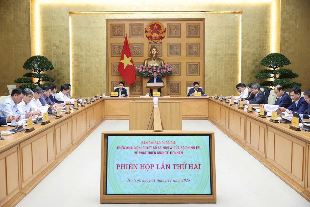 Thủ tướng Phạm Minh Chính, Trưởng Ban Chỉ đạo quốc gia triển khai Nghị quyết số 68-NQ/TW, chủ trì Phiên họp lần thứ hai của Ban Chỉ đạo - Ảnh: VGP/Nhật Bắc Thủ tướng Phạm Minh Chính, Trưởng Ban Chỉ đạo quốc gia triển khai Nghị quyết số 68-NQ/TW, chủ trì Phiên họp lần thứ hai của Ban Chỉ đạo - Ảnh: VGP/Nhật Bắc