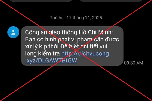 Cảnh giác trước tin nhắn lừa đảo. Ảnh: CATP