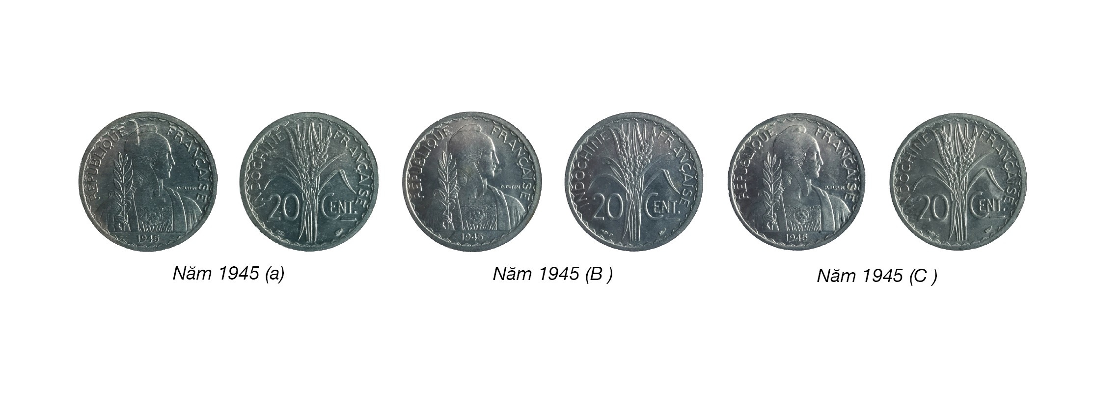 Tiền Đông Dương giai đoạn thực dân Pháp xâm lược Việt Nam lần thứ hai (1945 – 1954): Tiền bằng nhôm