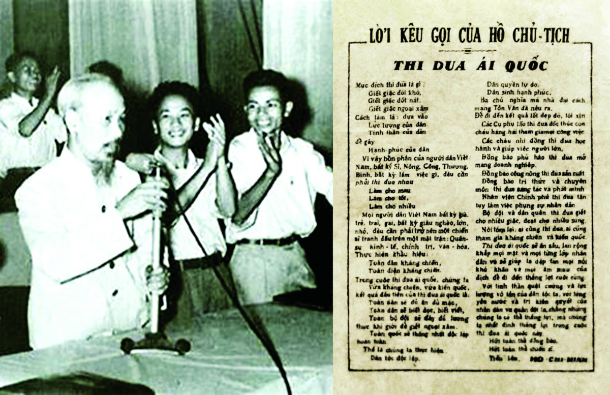 Chủ tich Hồ Chí Minh kêu gọi thi đua ái quốc năm 1948 Chủ tich Hồ Chí Minh kêu gọi thi đua ái quốc năm 1948