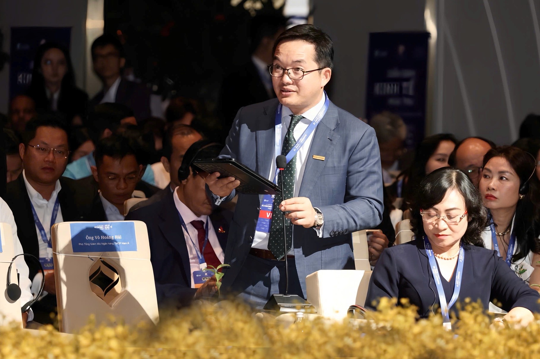 Ông Võ Hoàng Hải – Phó Tổng giám đốc Nam A Bank phát biểu tại chương trình. Ông Võ Hoàng Hải – Phó Tổng giám đốc Nam A Bank phát biểu tại chương trình.