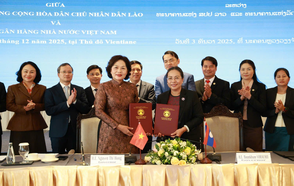 Thống đốc Nguyễn Thị Hồng kết thúc tốt đẹp chuyến công tác tháp tùng Tổng Bí thư Tô Lâm thăm cấp Nhà nước Cộng hòa Dân chủ Nhân dân Lào, đồng chủ trì