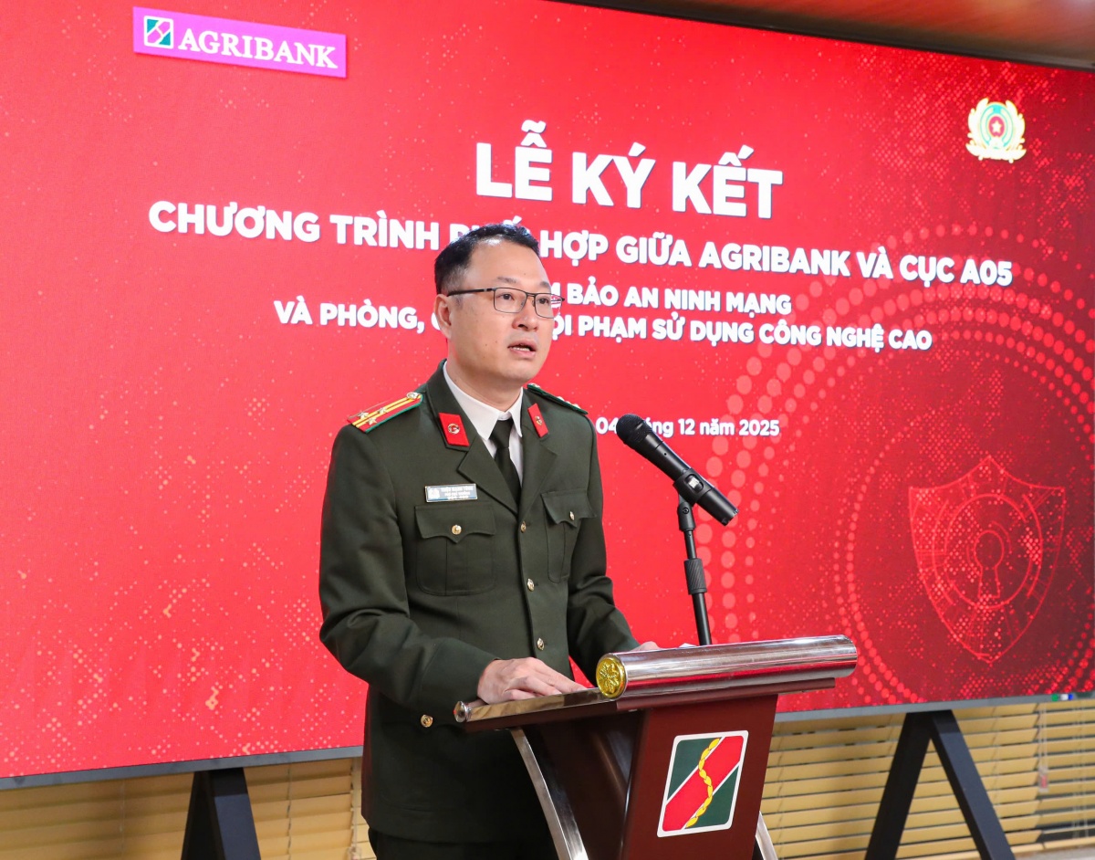 Agribank ký kết hợp tác với Cục An ninh mạng tăng cường bảo mật, bảo vệ an toàn giao dịch cho khách hàng