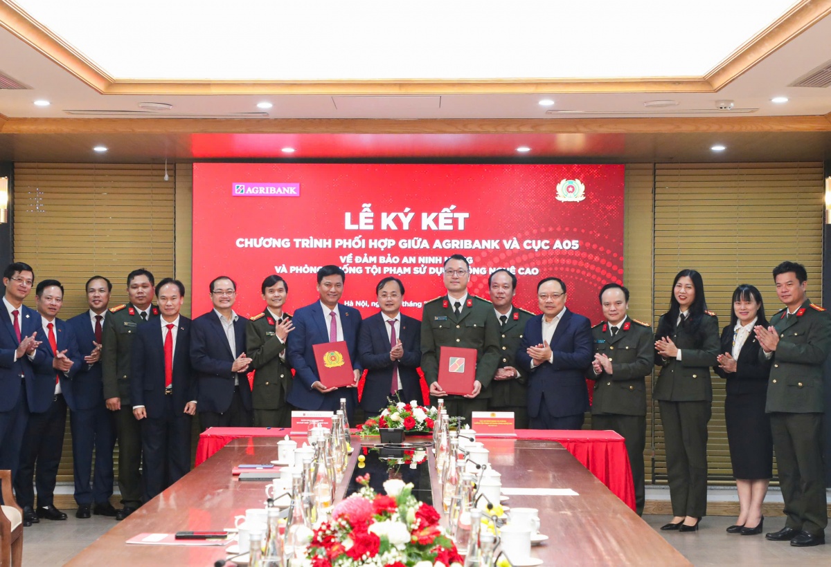 Agribank ký kết hợp tác với Cục An ninh mạng tăng cường bảo mật, bảo vệ an toàn giao dịch cho khách hàng