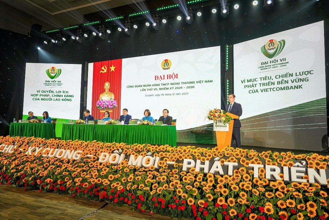 Vietcombank tổ chức thành công Đại hội Công đoàn lần thứ VII, nhiệm kỳ 2025 - 2030 Vietcombank tổ chức thành công Đại hội Công đoàn lần thứ VII, nhiệm kỳ 2025 - 2030