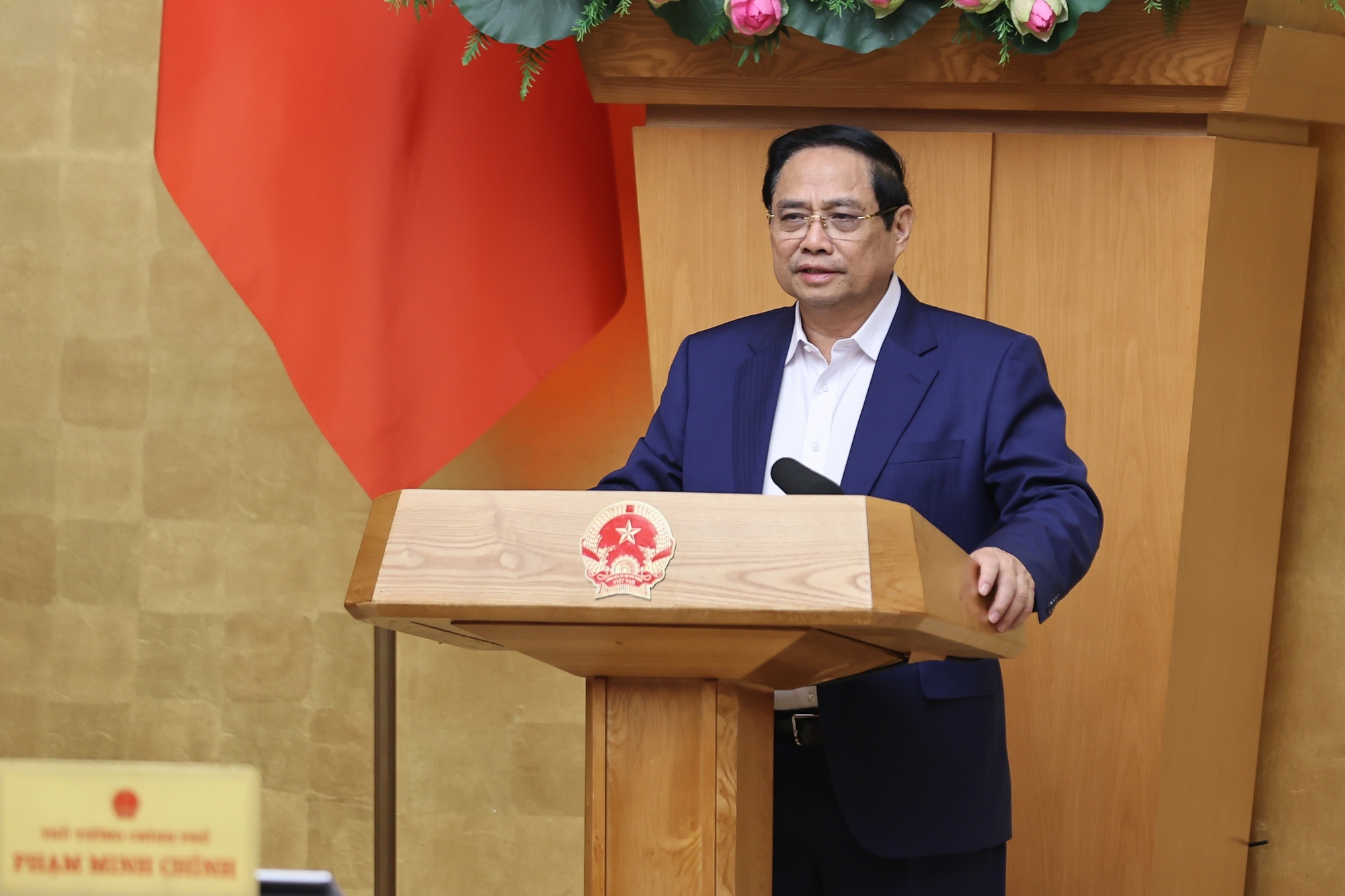 Thủ tướng Phạm Minh Chính phát biểu khai mạc phiên họp Chính phủ thường kỳ tháng 11/2025 - Ảnh: VGP/Nhật Bắc Thủ tướng Phạm Minh Chính phát biểu khai mạc phiên họp Chính phủ thường kỳ tháng 11/2025 - Ảnh: VGP/Nhật Bắc