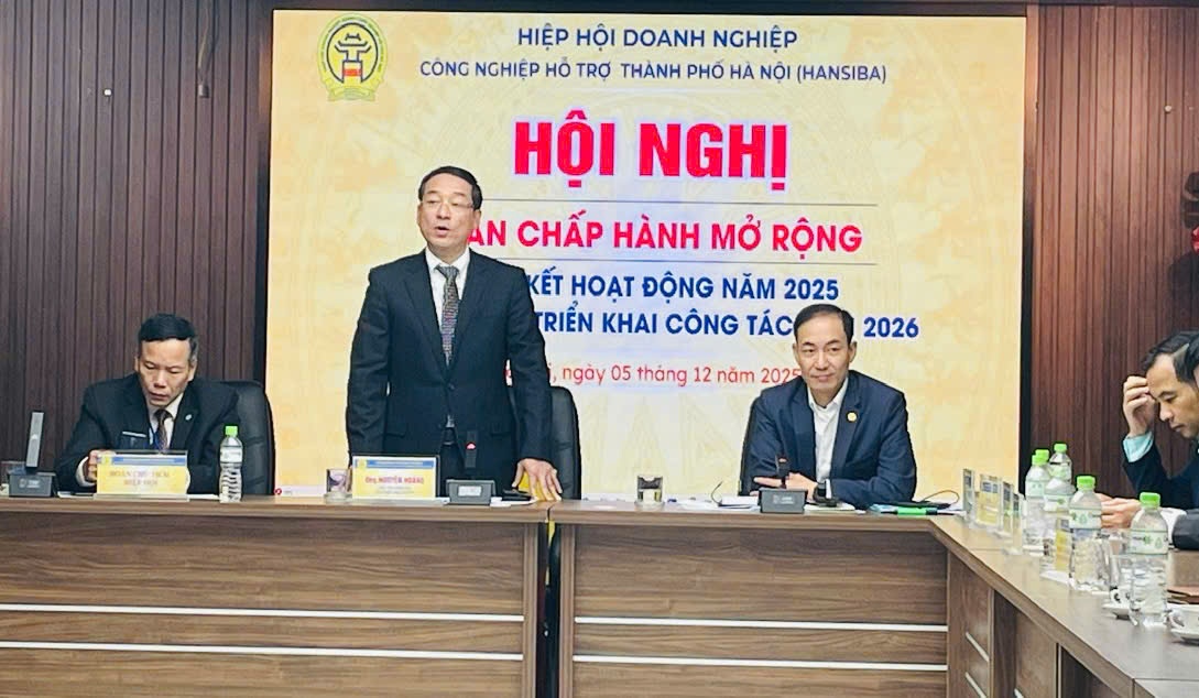 Ông Nguyễn Hoàng - Chủ tịch Hansiba chia sẻ tại hội nghị