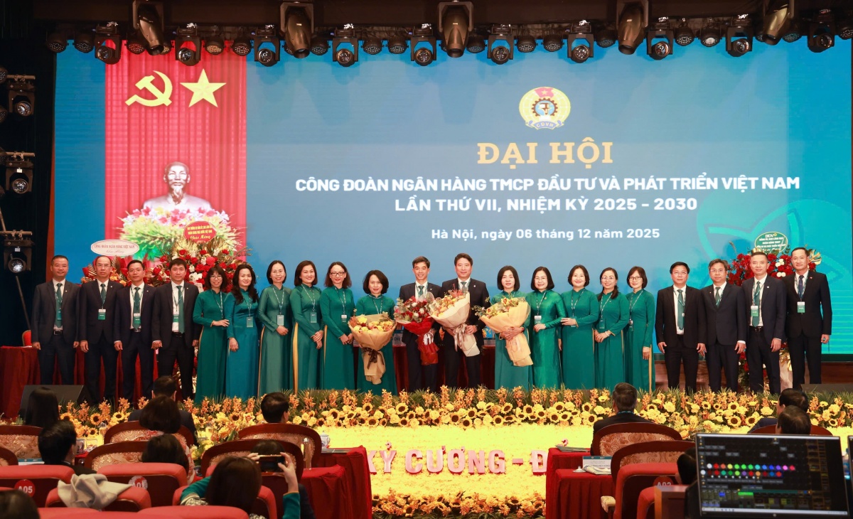 Công đoàn BIDV tổ chức thành công Đại hội đại biểu lần thứ VII, nhiệm kỳ 2025 - 2030