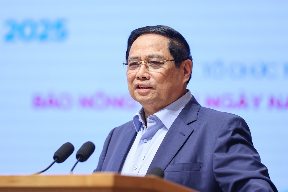 Thủ tướng đánh giá cao chủ đề cuộc đối thoại về khoa học công nghệ, đổi mới sáng tạo, chuyển đổi số - Ảnh: VGP/Nhật Bắc