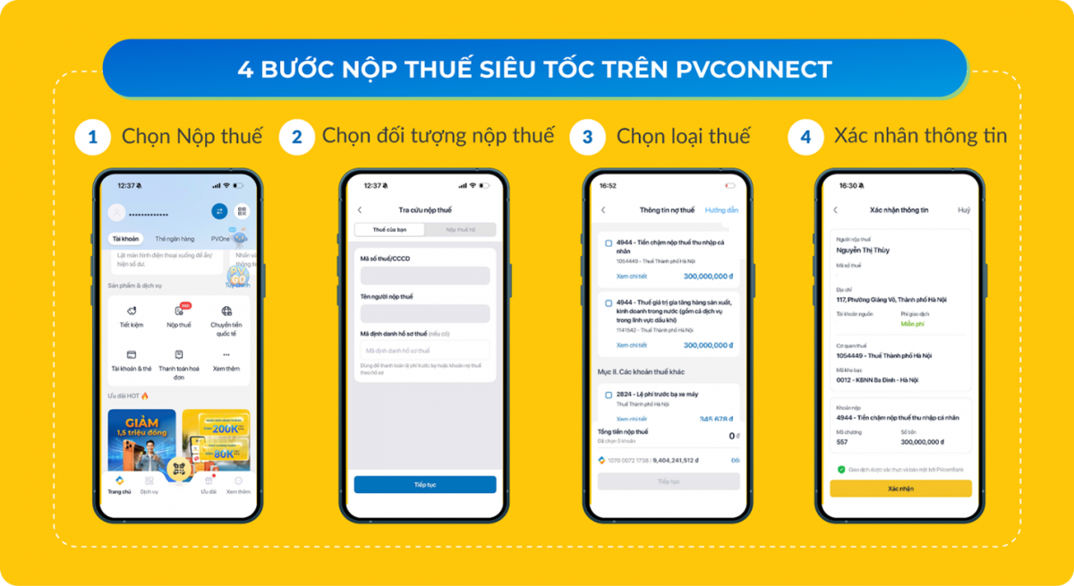 Chỉ với vài thao tác đơn giản, việc nộp thuế giờ đây trở nên dễ dàng và nhanh chóng hơn bao giờ hết Chỉ với vài thao tác đơn giản, việc nộp thuế giờ đây trở nên dễ dàng và nhanh chóng hơn bao giờ hết