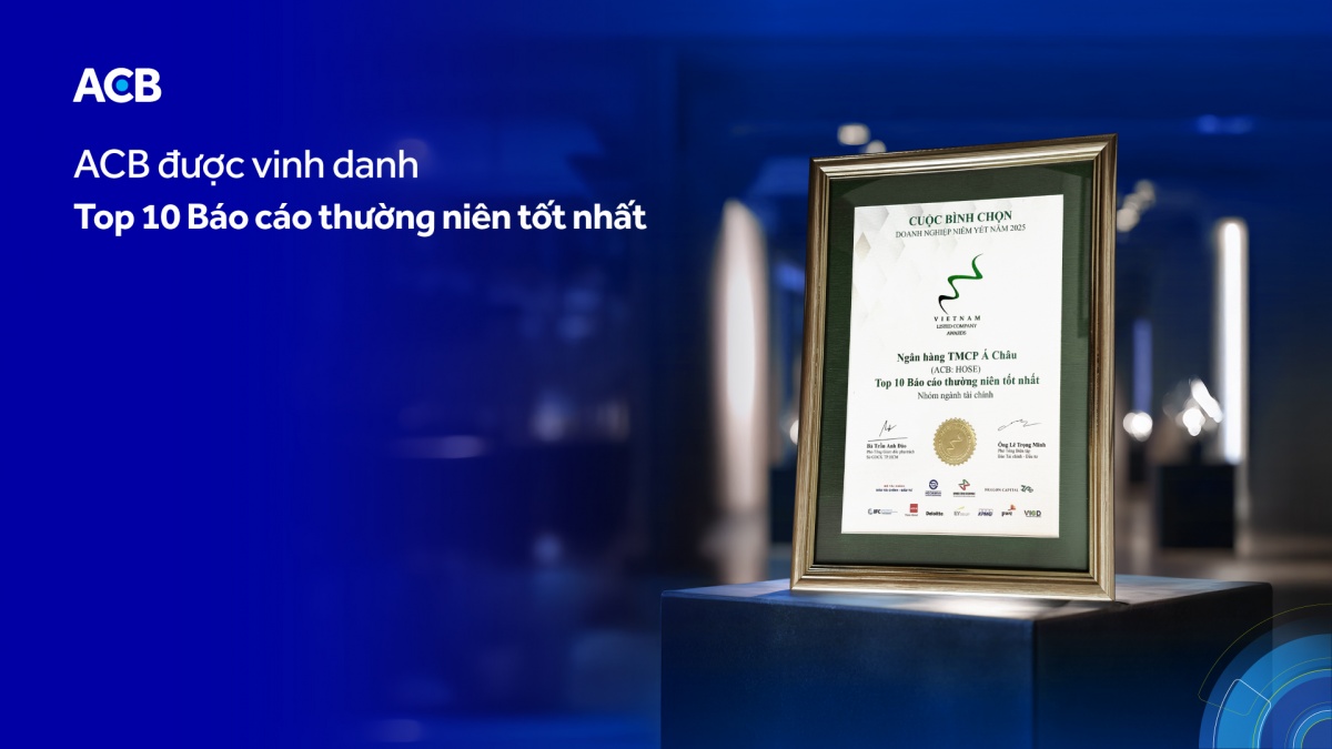 ACB lọt Top 10 Báo cáo thường niên tốt nhất ngành tài chính
