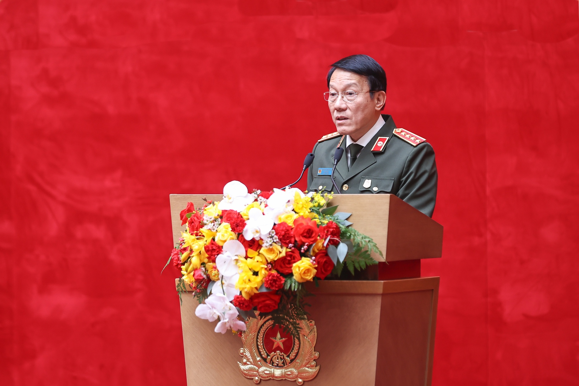 Bộ trưởng Bộ Công an, Đại tướng Lương Tam Quang phát biểu tại Hội nghị - Ảnh: VGP/Nhật Bắc Bộ trưởng Bộ Công an, Đại tướng Lương Tam Quang phát biểu tại Hội nghị - Ảnh: VGP/Nhật Bắc