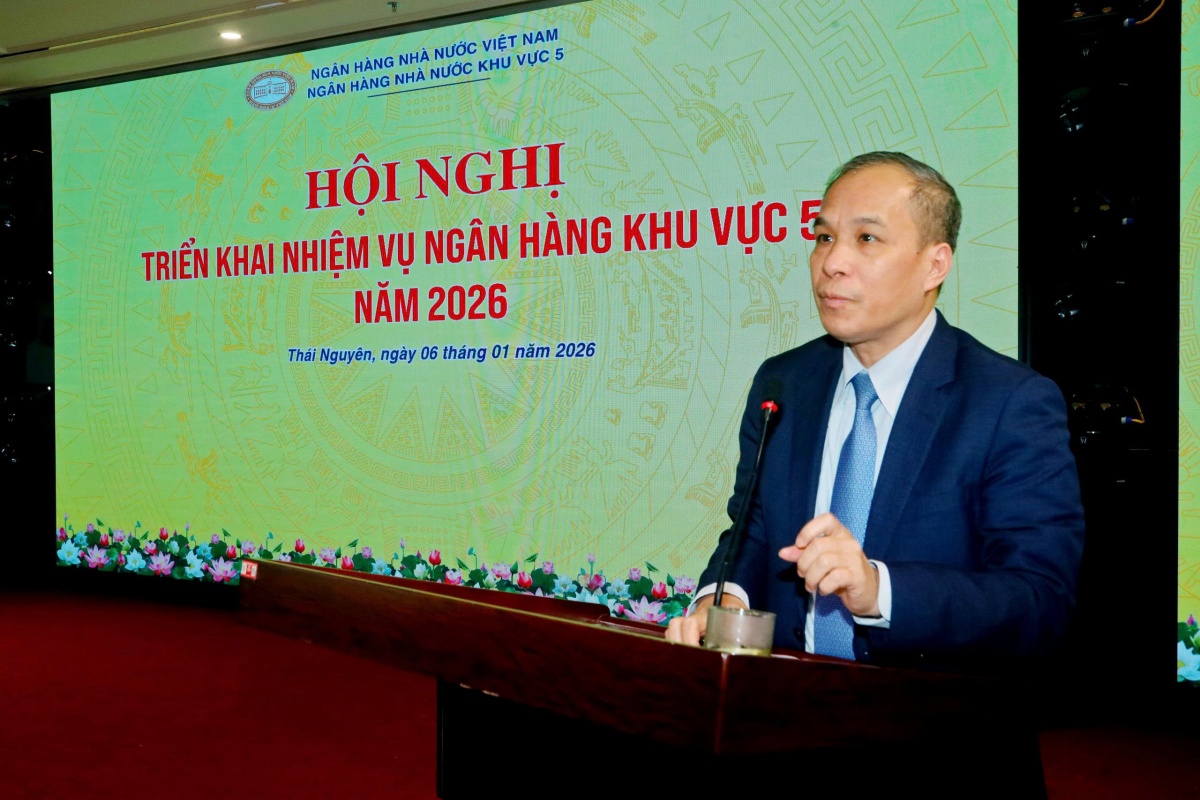 NHNN khu vực 5 tổ chức Hội nghị tổng kết công tác năm 2025, triển khai nhiệm vụ năm 2026 NHNN khu vực 5 tổ chức Hội nghị tổng kết công tác năm 2025, triển khai nhiệm vụ năm 2026