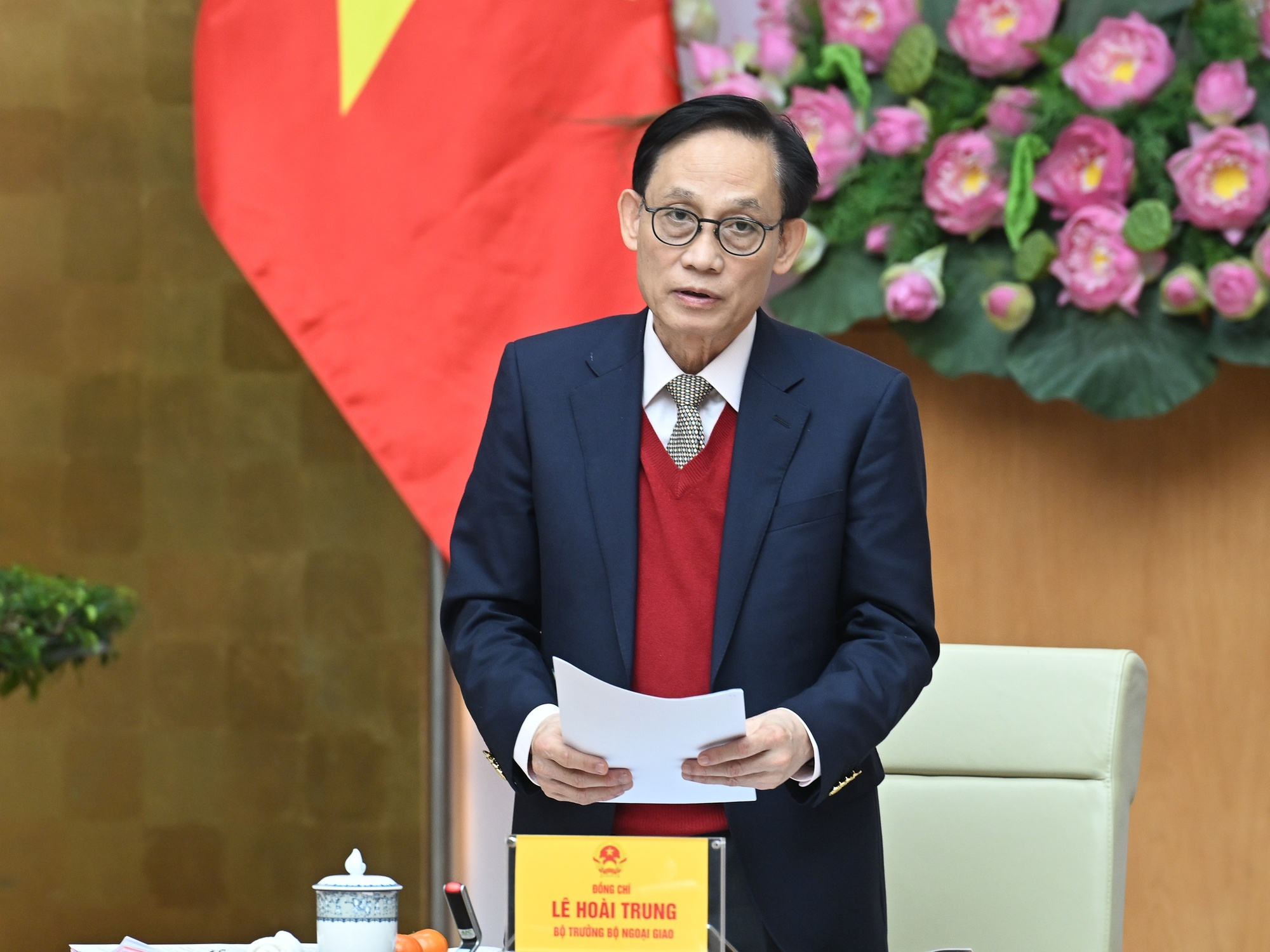 Bộ trưởng Bộ Ngoại giao Lê Hoài Trung phát biểu tại Hội nghị - Ảnh: VGP/Nhật Bắc Bộ trưởng Bộ Ngoại giao Lê Hoài Trung phát biểu tại Hội nghị - Ảnh: VGP/Nhật Bắc