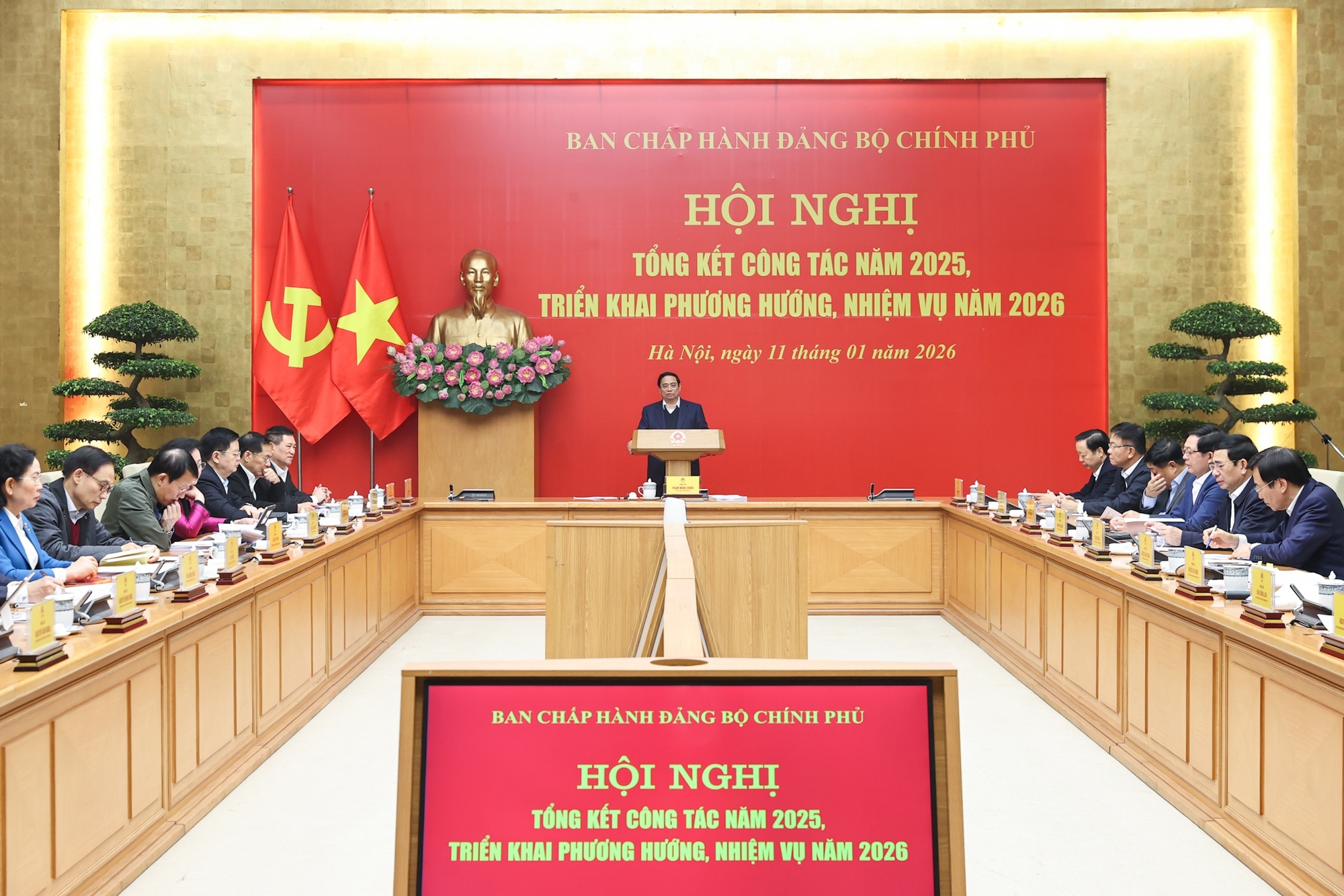Đồng chí Phạm Minh Chính, Bí thư Đảng ủy, Thủ tướng Chính phủ phát biểu khai mạc Hội nghị - Ảnh: VGP/Nhật Bắc Đồng chí Phạm Minh Chính, Bí thư Đảng ủy, Thủ tướng Chính phủ phát biểu khai mạc Hội nghị - Ảnh: VGP/Nhật Bắc