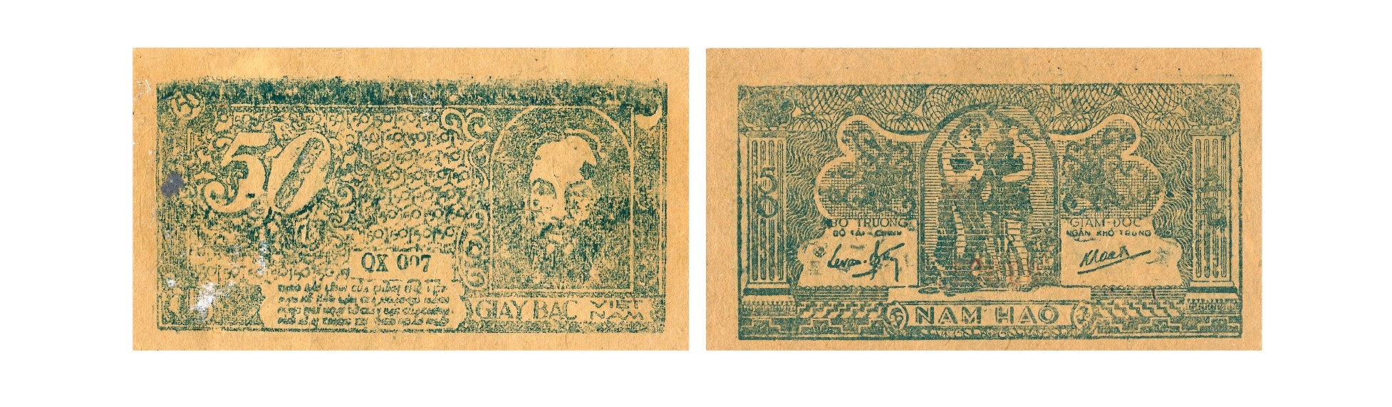 Ảnh 3.1.7. Giấy bạc 5 hào (Seri in trực tiếp) Ảnh 3.1.7. Giấy bạc 5 hào (Seri in trực tiếp)