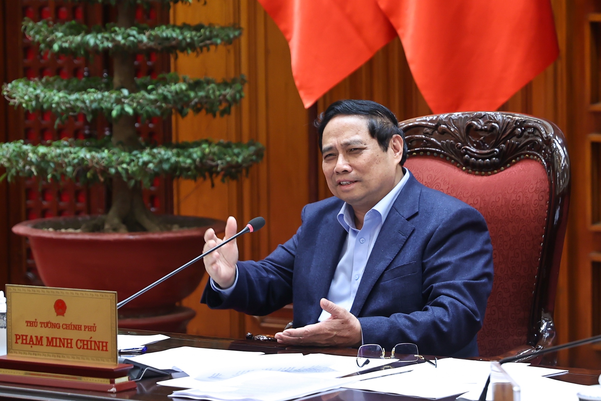 Thủ tướng Phạm Minh Chính chủ trì cuộc họp - Ảnh: VGP/Nhật Bắc Thủ tướng Phạm Minh Chính chủ trì cuộc họp - Ảnh: VGP/Nhật Bắc
