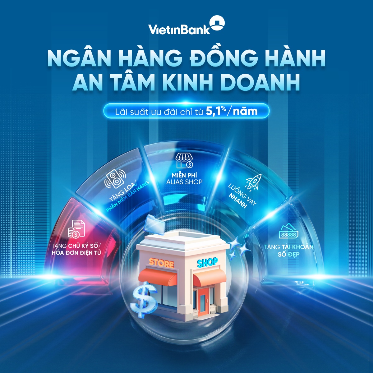 Chủ shop, tiểu thương “dễ thở” hơn khi VietinBank tung gói vay lãi suất từ 5,1%/năm Chủ shop, tiểu thương “dễ thở” hơn khi VietinBank tung gói vay lãi suất từ 5,1%/năm