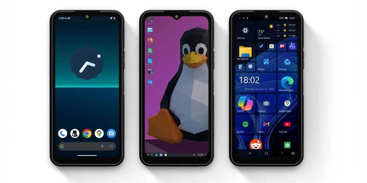 Điện thoại có thể chạy đồng thời Android, Linux và Windows 11 Điện thoại “3 trong 1” chạy cả Android, Linux và Windows 11