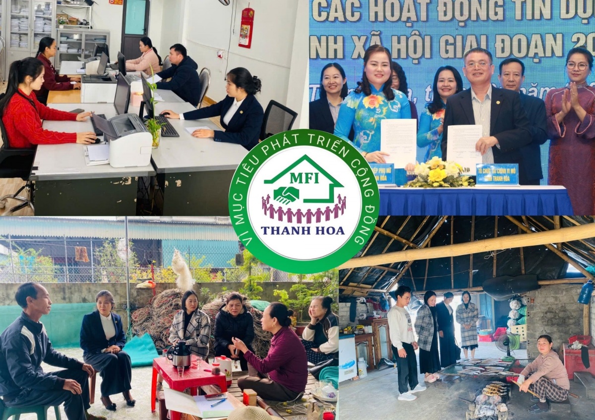 Cán bộ Tổ chức Tài chính vi mô Thanh Hóa trực tiếp giải ngân, tư vấn vốn vay cho người dân tại cơ sở, góp phần giúp nhiều hộ thu nhập thấp ổn định sinh kế và vươn lên thoát nghèo