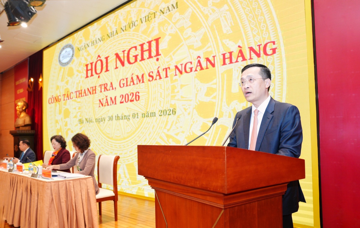 undefined NHNN tổ chức Hội nghị Công tác Thanh tra, giám sát Ngân hàng năm 2026Ngày 29/1, Ngân hàng Nhà nước Việt Nam (NHNN) tổ chức Hội nghị Công tác Thanh tra