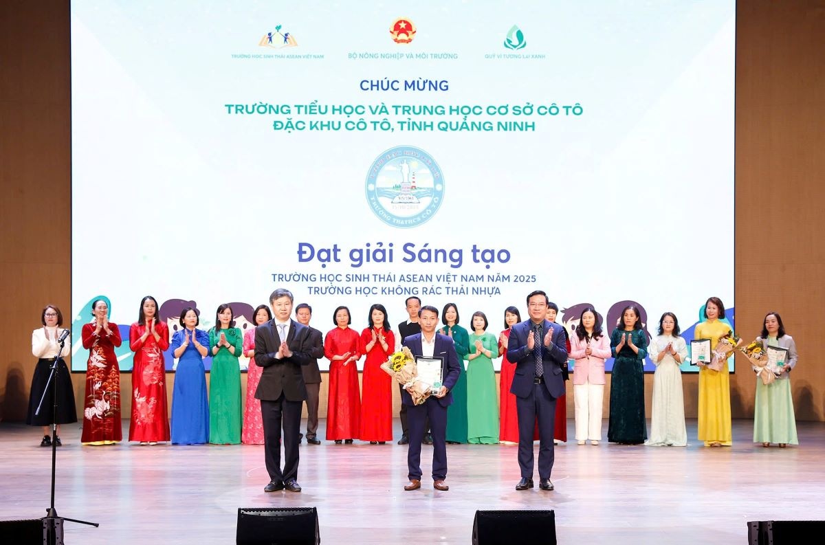 Trường Tiểu học và Trung học cơ sở Cô Tô (Quảng Ninh) nhận giải Sáng tạo