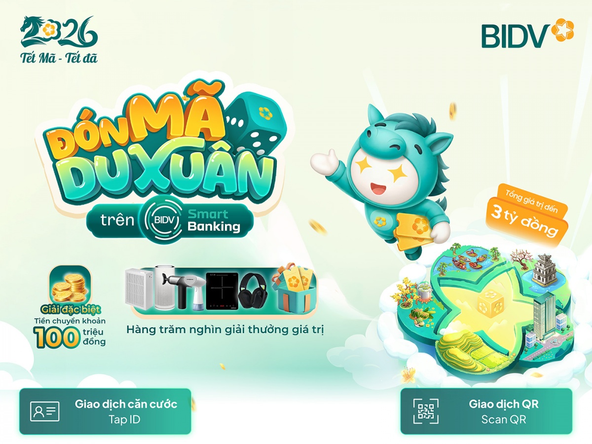 Chơi game “Đón Mã du xuân” tranh giải đặc biệt 100 triệu ngay trên app ngân hàng