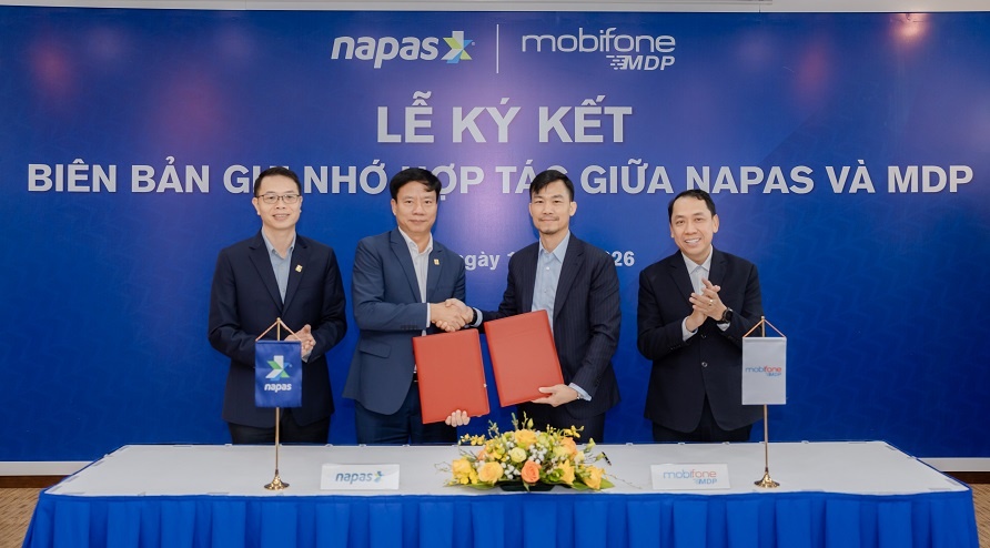 Lãnh đạo NAPAS x MDP ký kết BB ghi nhớ