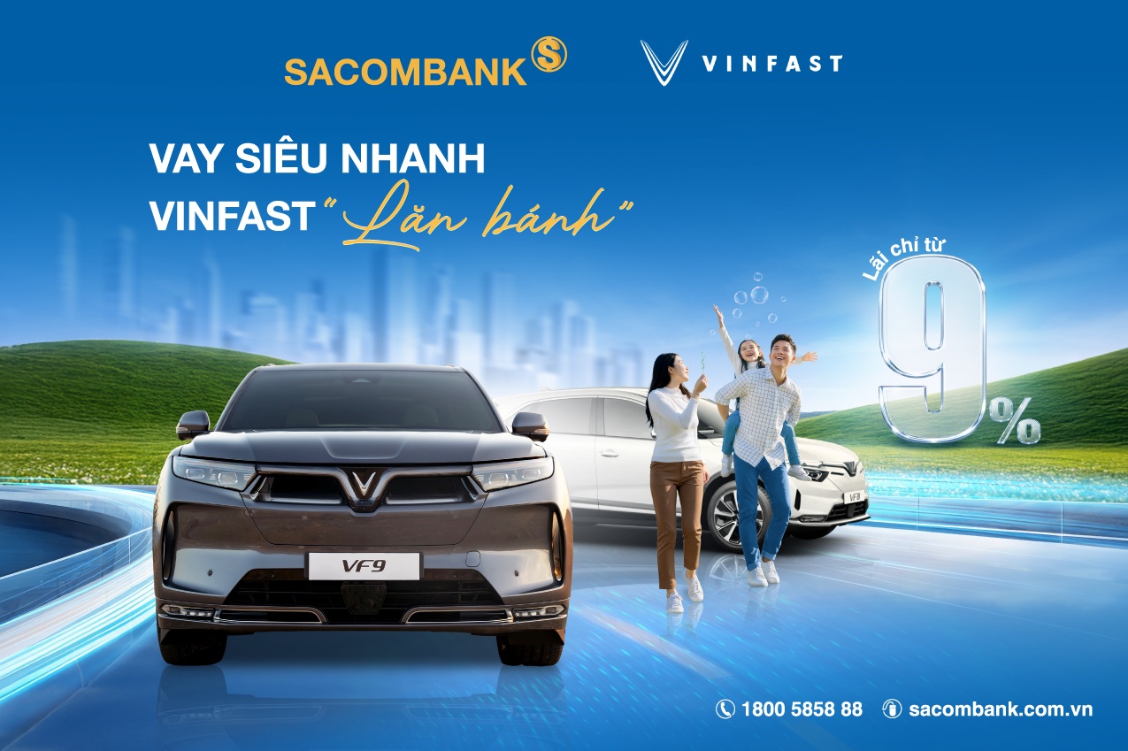 SACOMBANK tiếp tục triển khai chính sách cho vay mua xe điện VinFast SACOMBANK tiếp tục triển khai chính sách cho vay mua xe điện VinFast