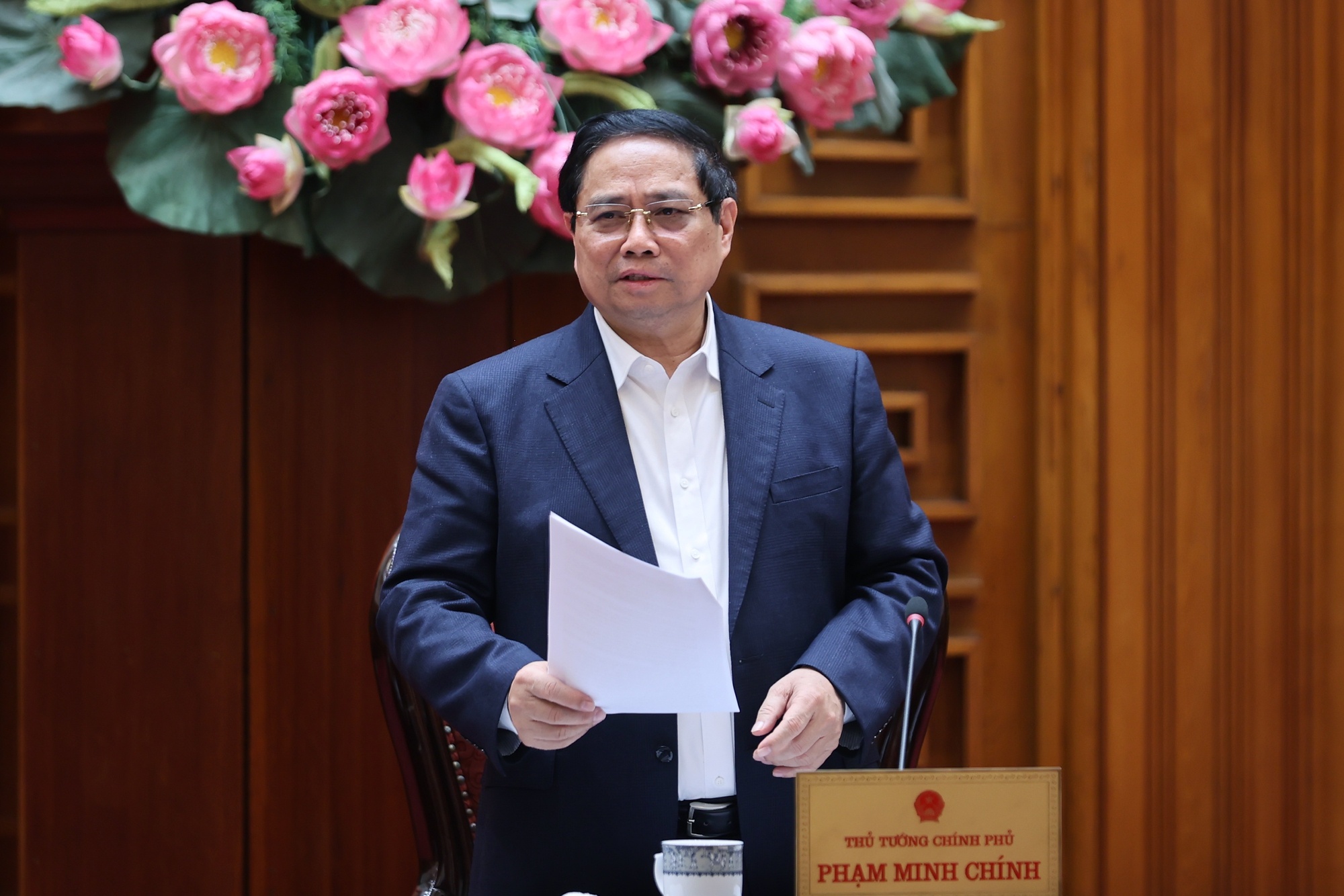Thủ tướng Phạm Minh Chính chủ trì cuộc họp - Ảnh: VGP/Nhật Bắc Thủ tướng Phạm Minh Chính chủ trì cuộc họp - Ảnh: VGP/Nhật Bắc