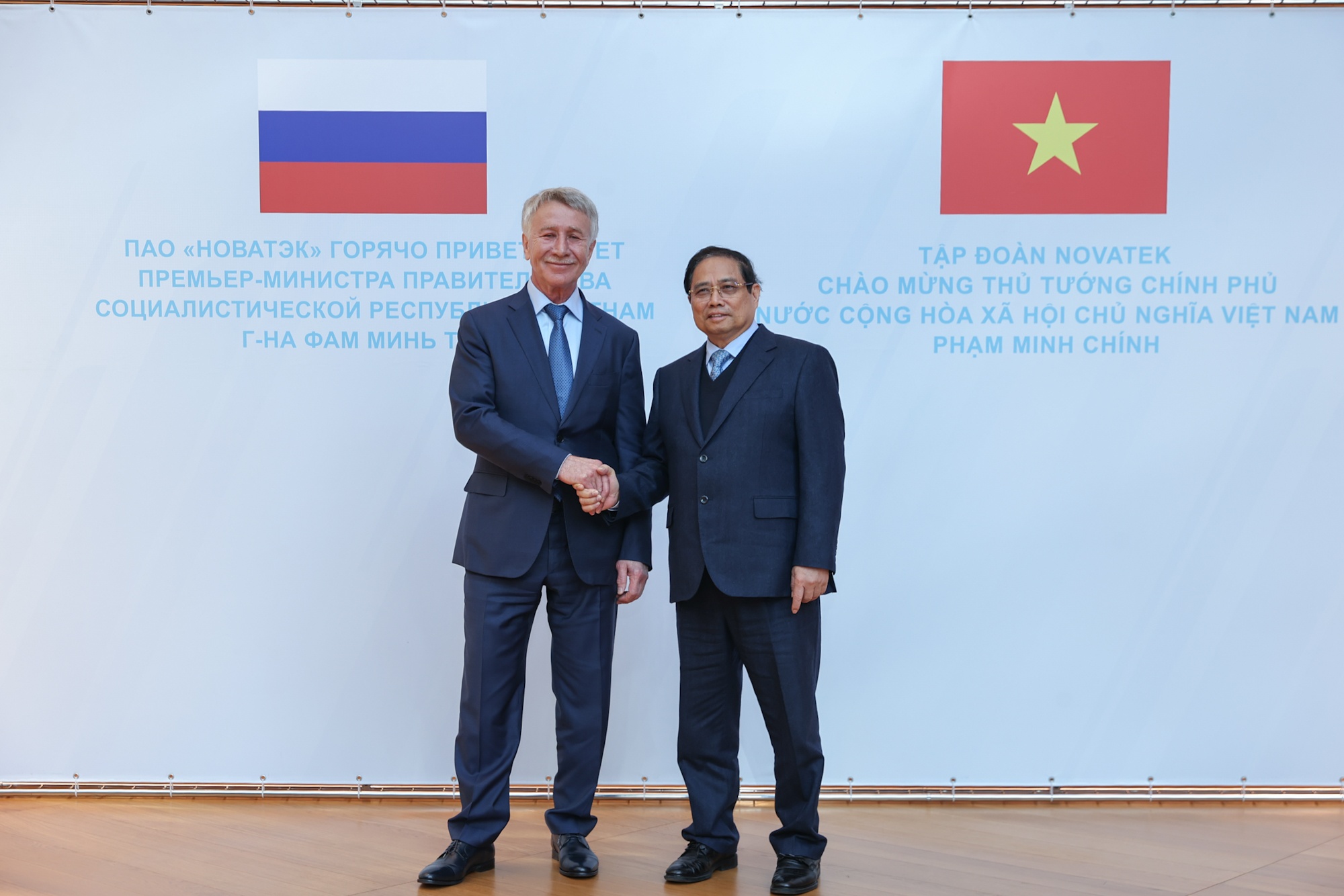 Thủ tướng Phạm Minh Chính và ông Leonid Viktorovich Mikhelson, Chủ tịch tập đoàn Novatek - Ảnh: VGP/Nhật Bắc Thủ tướng Phạm Minh Chính và ông Leonid Viktorovich Mikhelson, Chủ tịch tập đoàn Novatek - Ảnh: VGP/Nhật Bắc