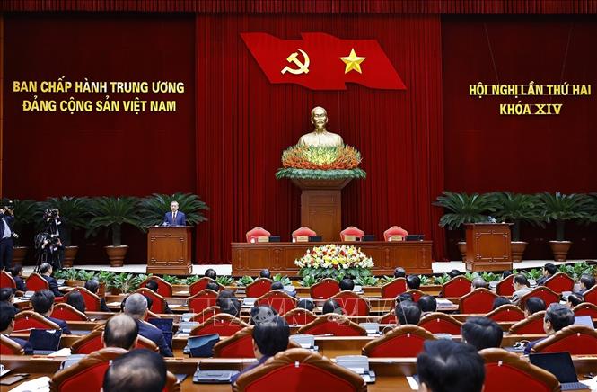 Thông cáo báo chí về ngày làm việc thứ ba và bế mạc Hội nghị Trung ương 2 khóa XIV