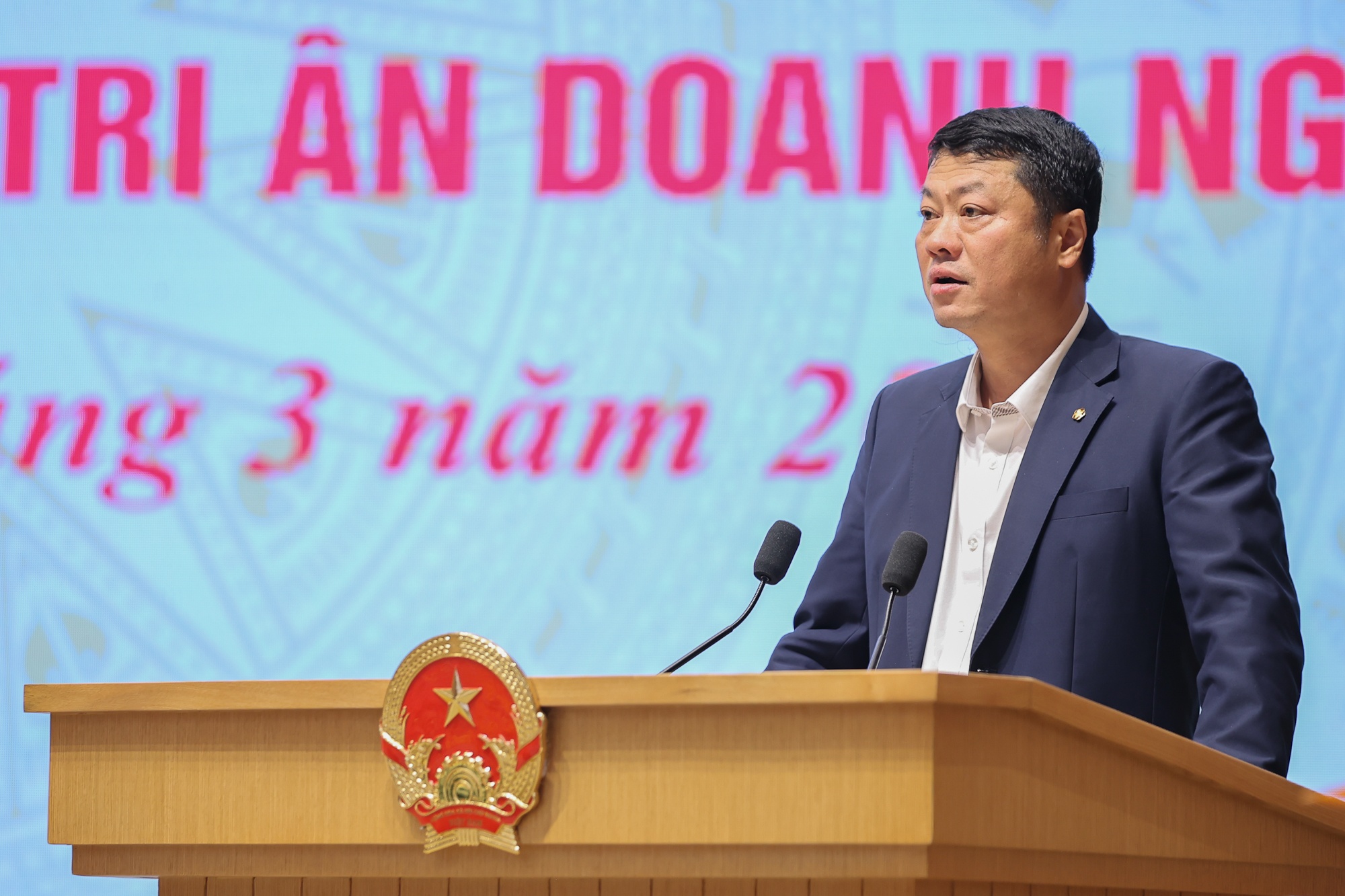 Ông Lê Ngọc Lâm, Tổng Giám đốc BIDV phát biểu tại Hội nghị - Ảnh VGP/Nhật Bắc Ông Lê Ngọc Lâm, Tổng Giám đốc BIDV phát biểu tại Hội nghị - Ảnh VGP/Nhật Bắc