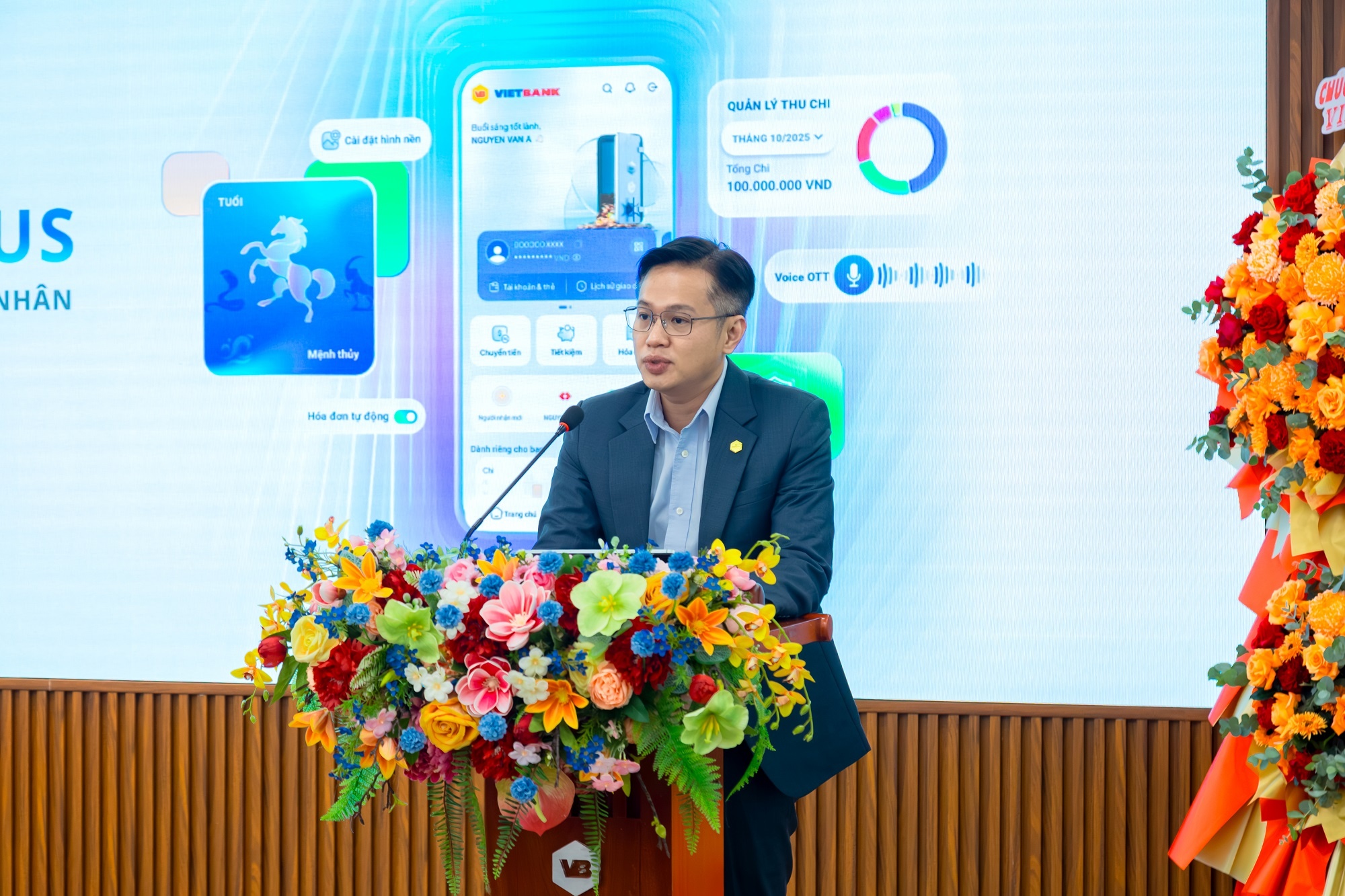 Ông Lê Thanh Quý Ngọc – Quyền Tổng Giám đốc Vietbank phát biểu tại sự kiện Ông Lê Thanh Quý Ngọc – Quyền Tổng Giám đốc Vietbank phát biểu tại sự kiện