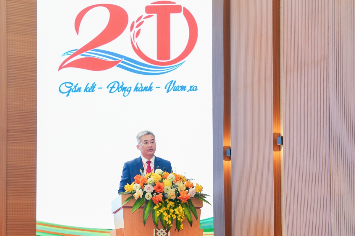 Ông Nguyễn Quốc Cường - Chủ tịch VAPCF phát biểu tại buổi lễ kỷ niệm 20 năm thành lập VAPCF